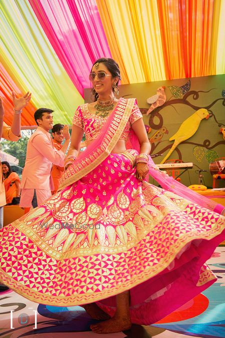 Photo of pink gota patti lehenga