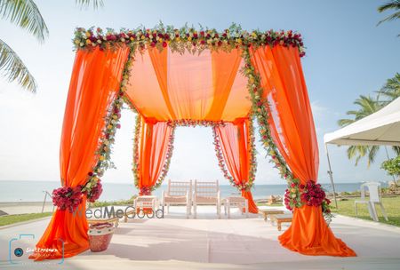 Photo of orange mandap