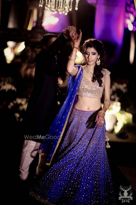 Photo of Sangeet lehenga in blue