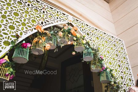 Photo of Hanging birdcage entrance decor