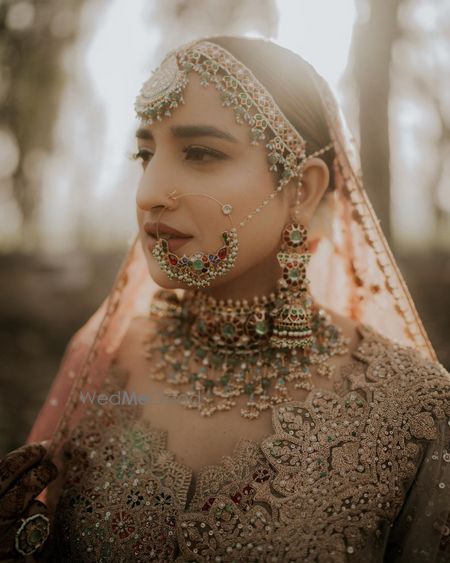 Photo of traditional anand karaj bride jewellery shot