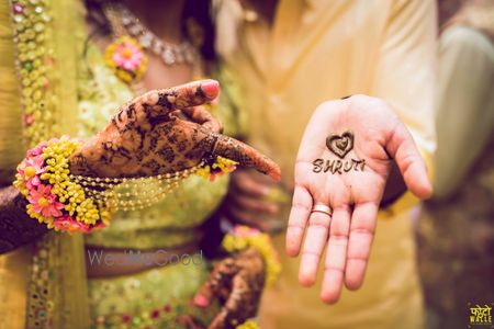 Photo of Groom mehendi design with brides name