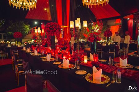 Red Wedding Decor Photo