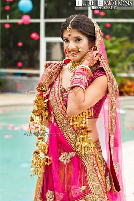 Bright Pink Bridal Lehenga Photo