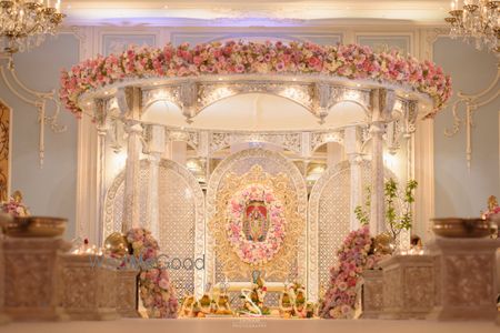 Photo of grand gold south indian mandap decor idea