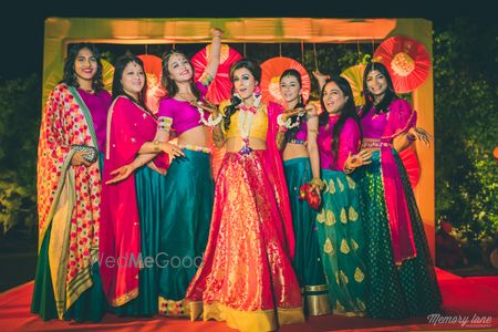 Photo of Indian bride with bridesmaid