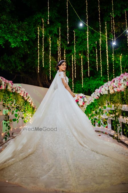 Photo of Bride in a beautiful white gown.