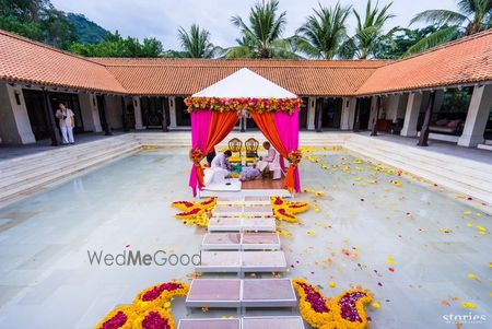 Photo of pink mandap