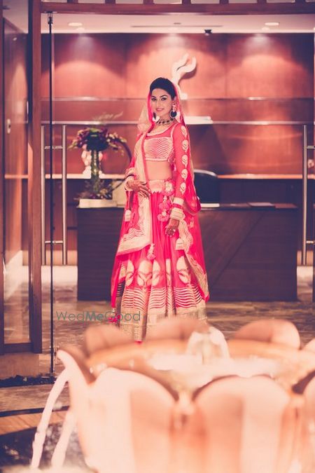 Photo of rapsberry pink lehengaby aza