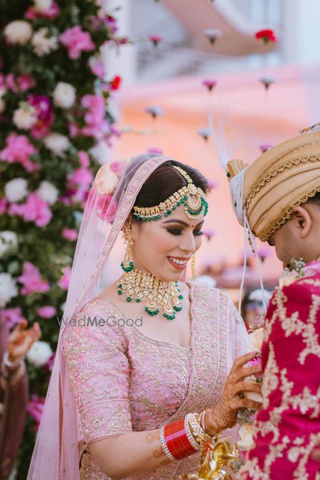 Photo of A happy bridal shot.