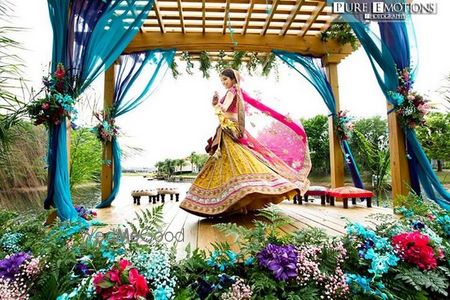 Photo of blue mandap