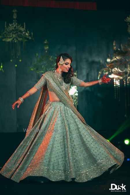 Bridal Lehenga Photo bride dancing