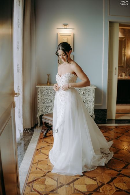 Photo of bride getting ready