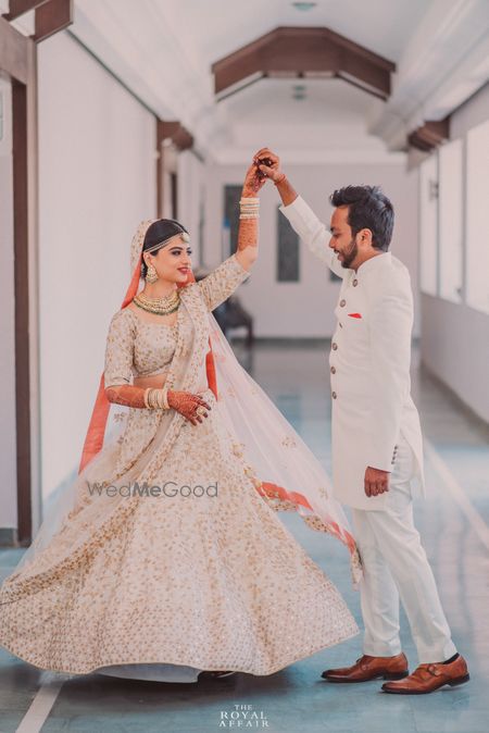 White Bridal Lehenga Photo