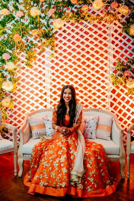 Orange Outfits Photo Orange lehenga