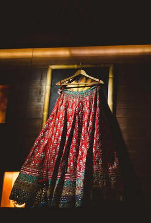 Photo of red bridal lehenga by Anita dongre