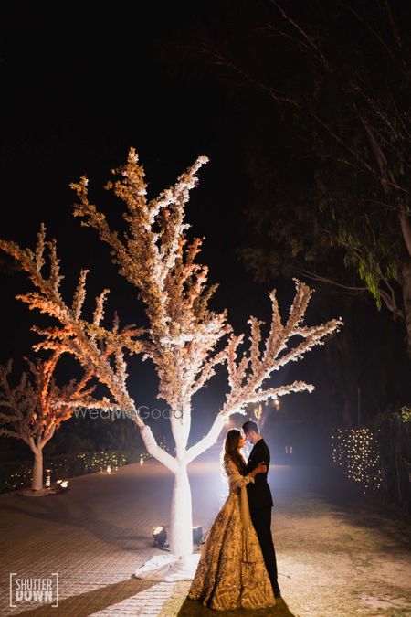 Photo of Couple portrait with a gorgeous backdrop