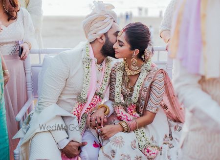 Photo of Cute couple shot during pheras