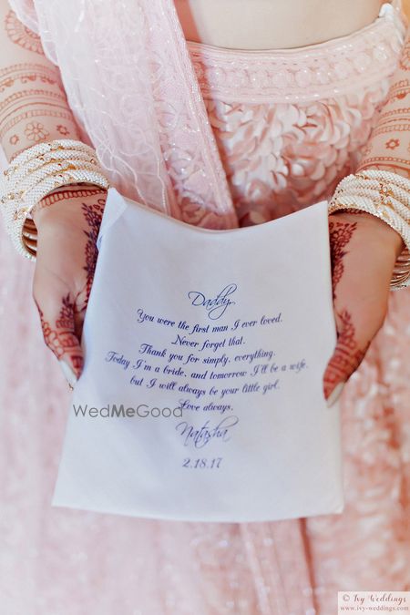 Photo of Touching idea with brides letter for her father