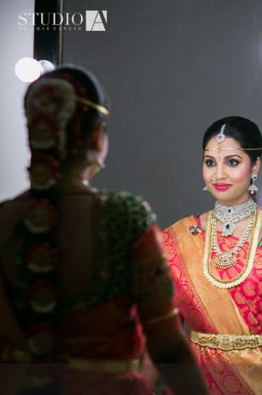 Photo of raspberry pink kanjivaram saree