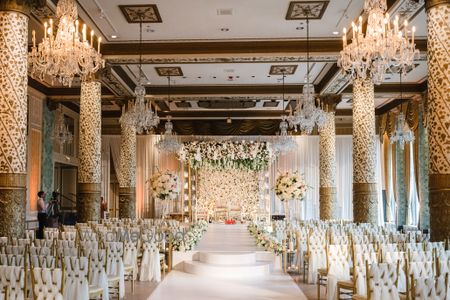 Photo of Floral mandapam decor for an indoor telugu wedding