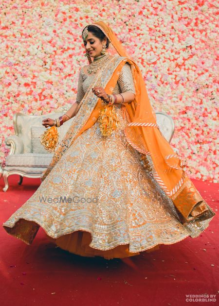 Orange Bridal Lehenga Photo Orange lehenga