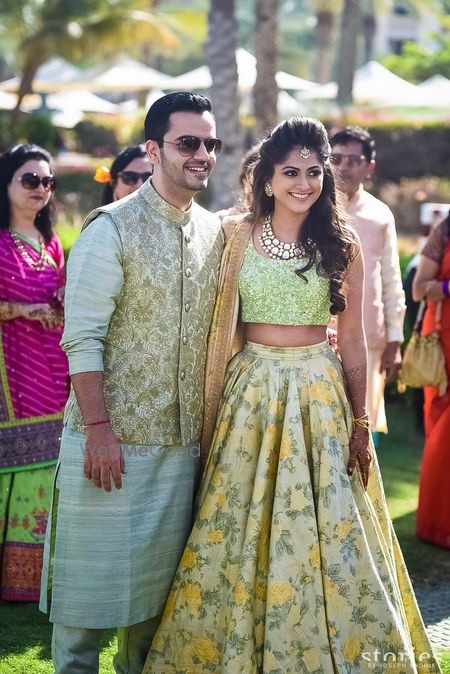 Light Green Outfits Photo shimmery lehenga