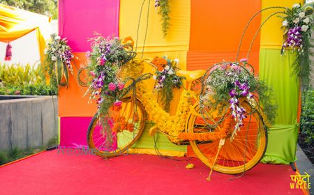 Photo of Yellow bicycle photobooth