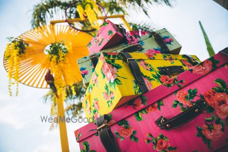 Photo of floral pritn suitcases