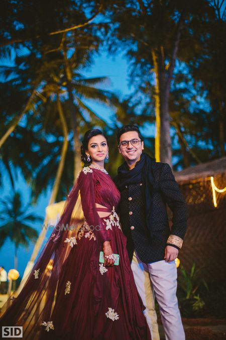 Photo of Bride and Groom on cocktail event