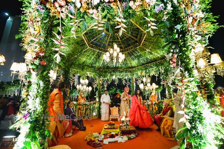 Photo of Beautiful green mandap