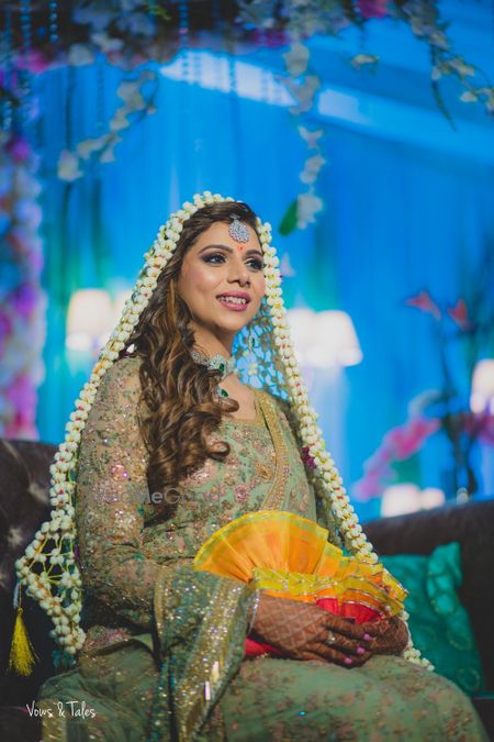 Photo of Mehendi flora dupatta with flowers