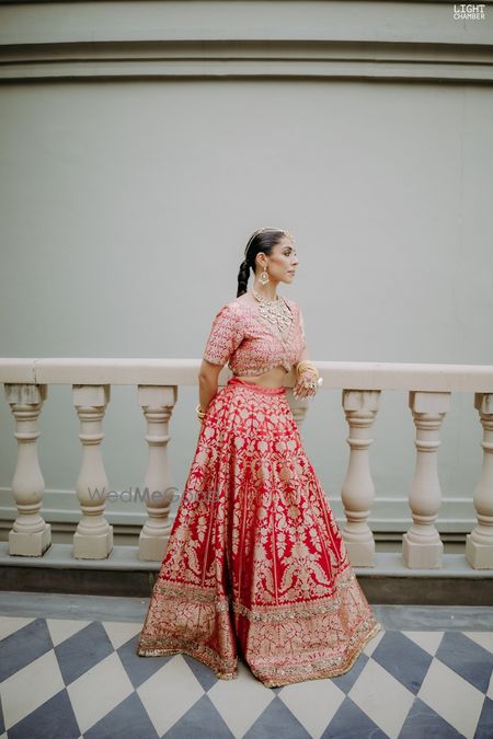 Photo of wedding day bridal portrait