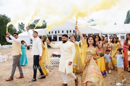 Photo of color shooters at mehendi