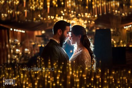 Photo of Romantic couple portrait shot with lights