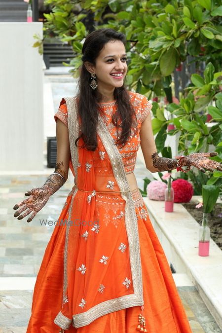 Photo of orange lehenga