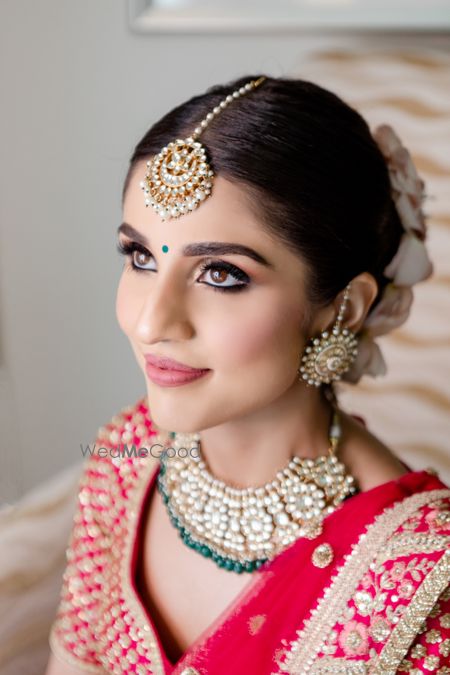 Photo of Close up bridal portrait.