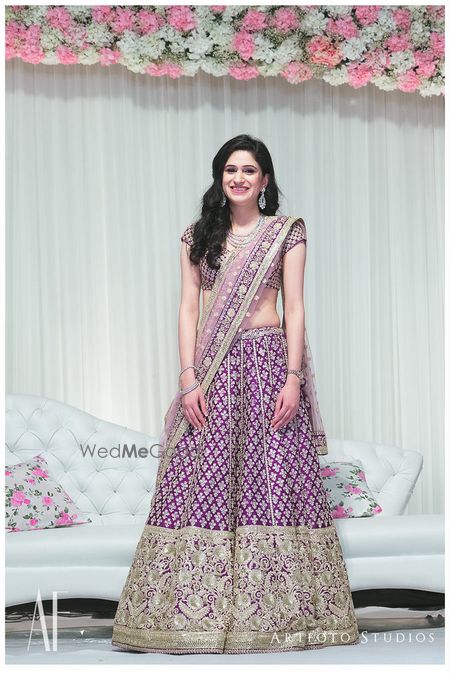 Photo of Purple bridal lehenga by Sabyasachi