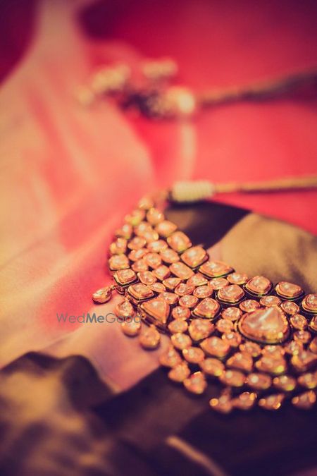 Photo of kundan and polki bridal necklace