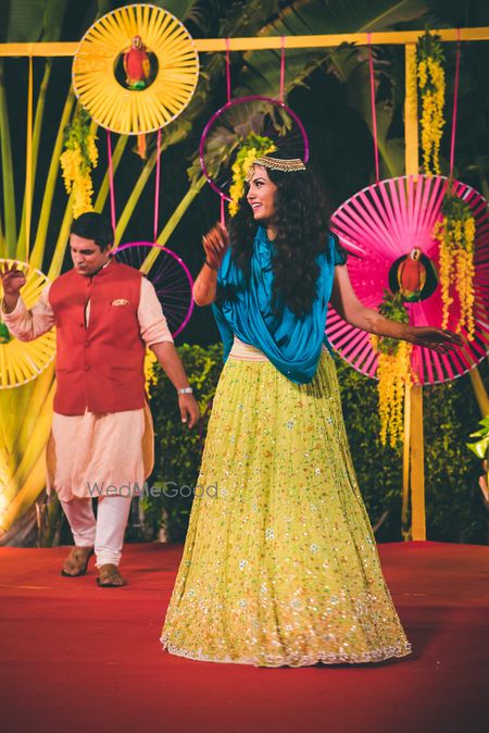 Photo of lime green lehenga