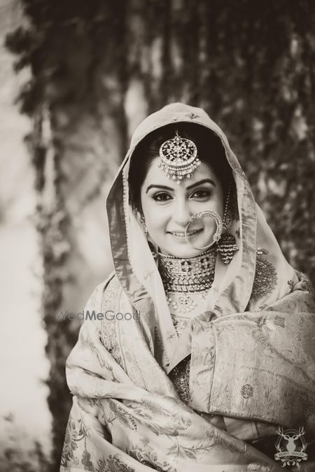 Photo of vintage bridal portrait