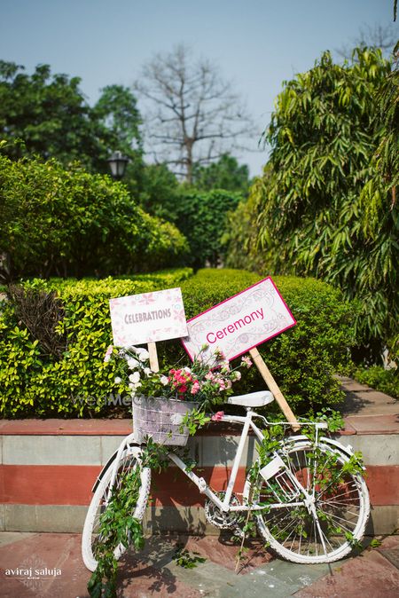 Photo of White bicycle photobooth