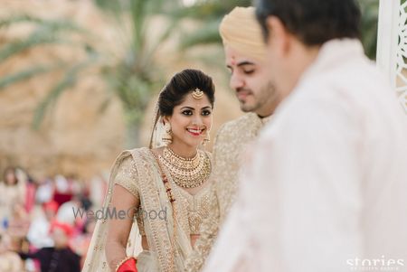 Gold Wedding Photoshoot & Poses Photo shimmery gold blouse