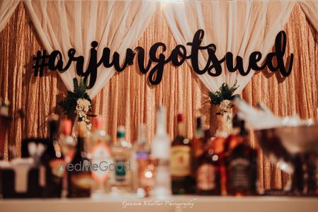 Photo of Wedding hashtag in decor giant sized