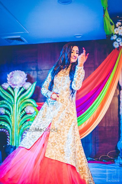 Photo of beige and pink lehenga