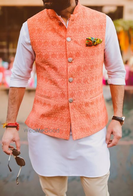 Photo of orange waist coat