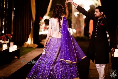 Photo of Sangeet lehenga in blue