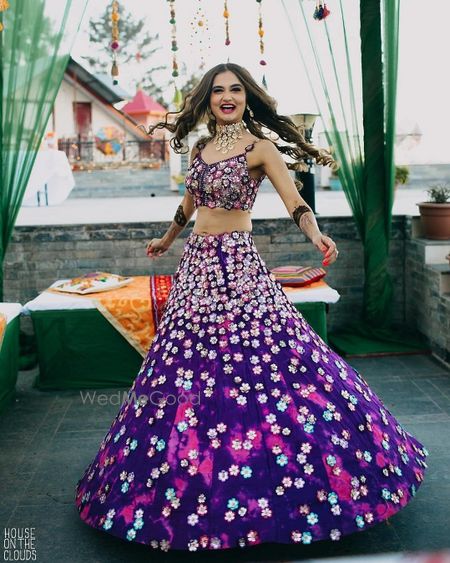 Photo of Ultraviolet lehenga colour for mehendi