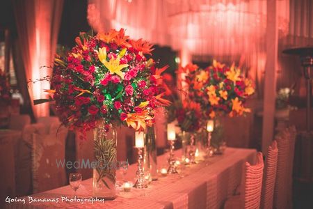 Red Wedding Decor Photo