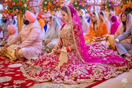 Bridal Lehenga Photo bright pink lehenga